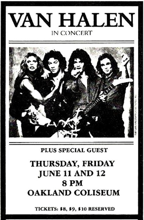 Van Halen: Oakland, CA @ Oakland Arena 1981