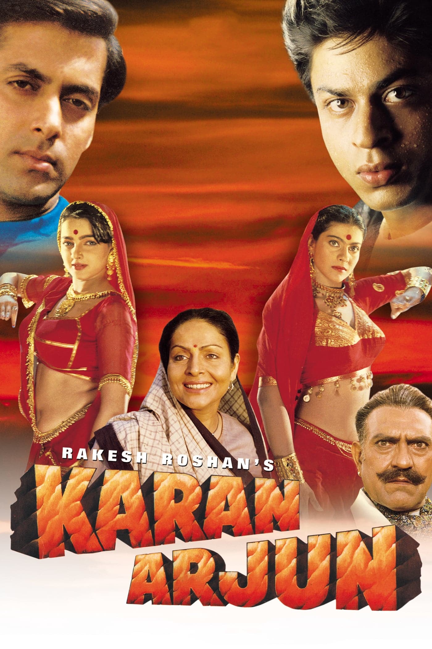 Poster for the movie "Karan Arjun"