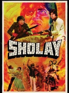 Poster for the movie "Sholay"
