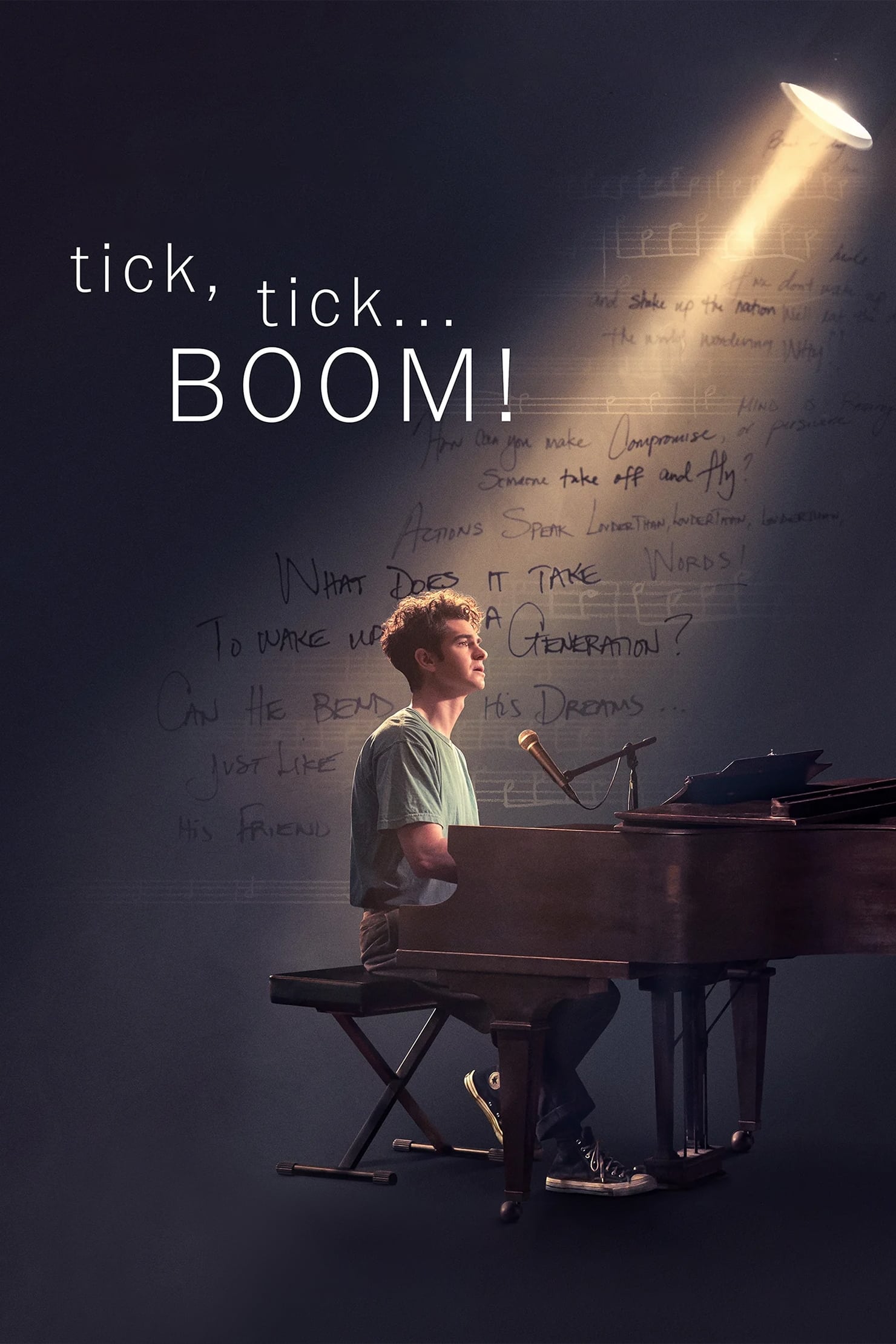 Poster for the movie "tick, tick...BOOM!"